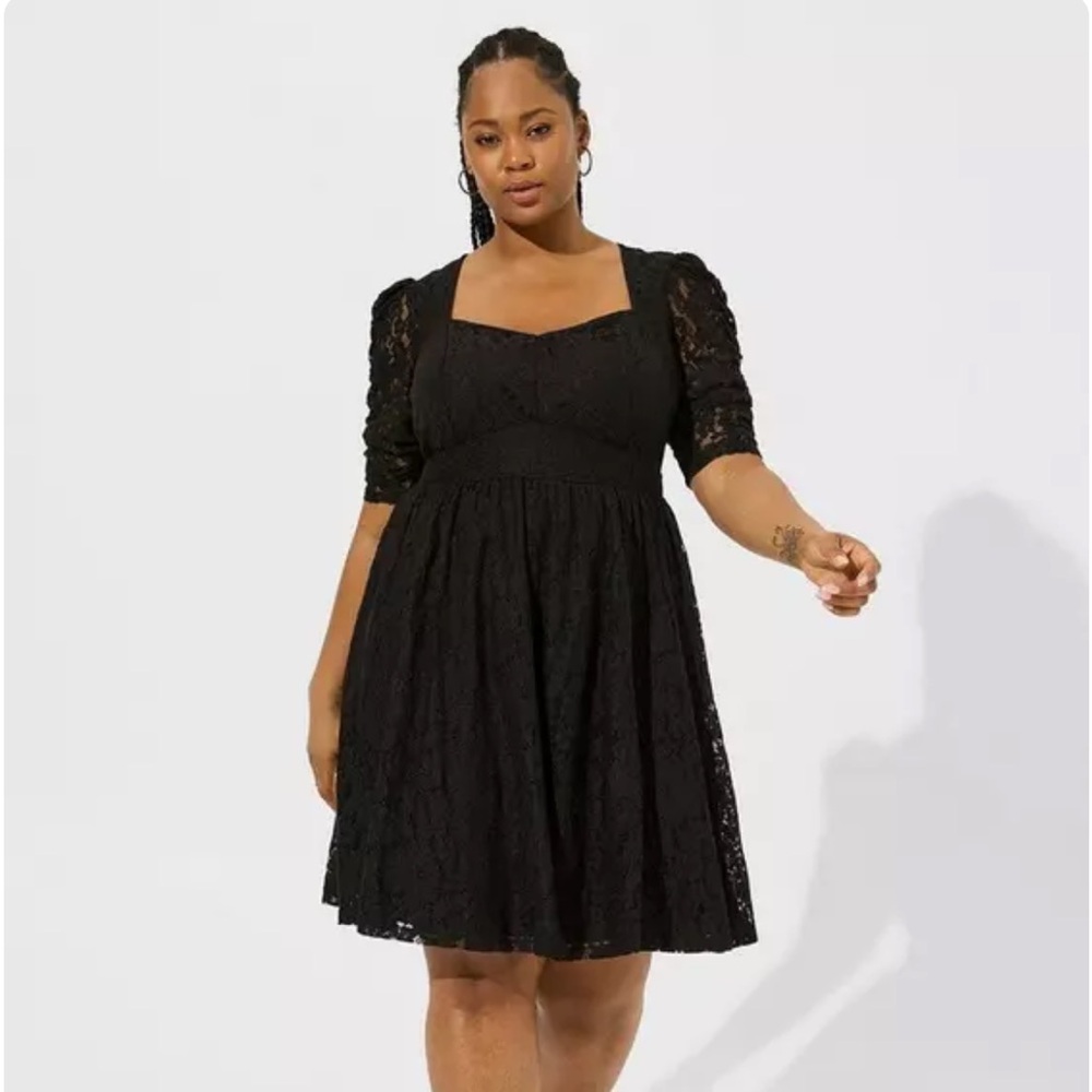 Torrid Black Lace Mini Dress